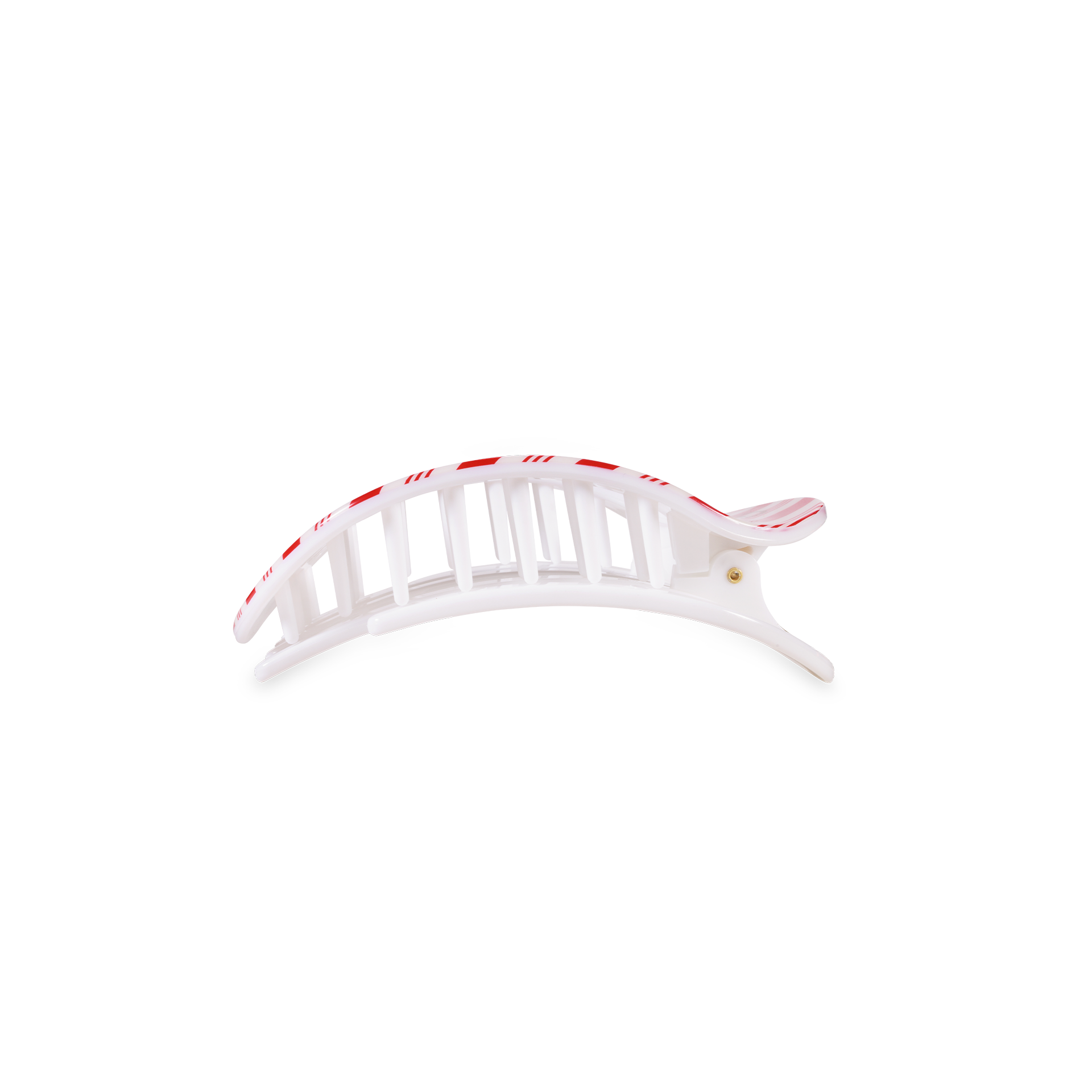 Candy Cane Small Round Flat Clip