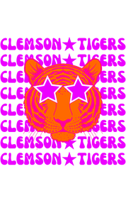 #86 - CUSTOM APPAREL — pink text and 'clemson tigers'