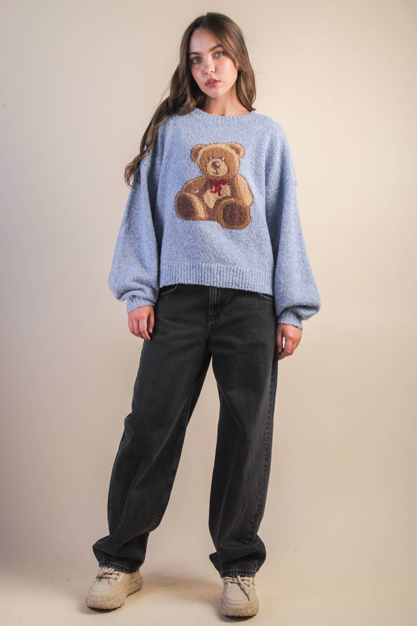 Blue Teddy Bear Sweater