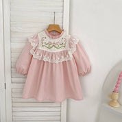 Pink Embroidered Baby Romper
