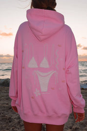 Pink Bikini Beaded Hoodie