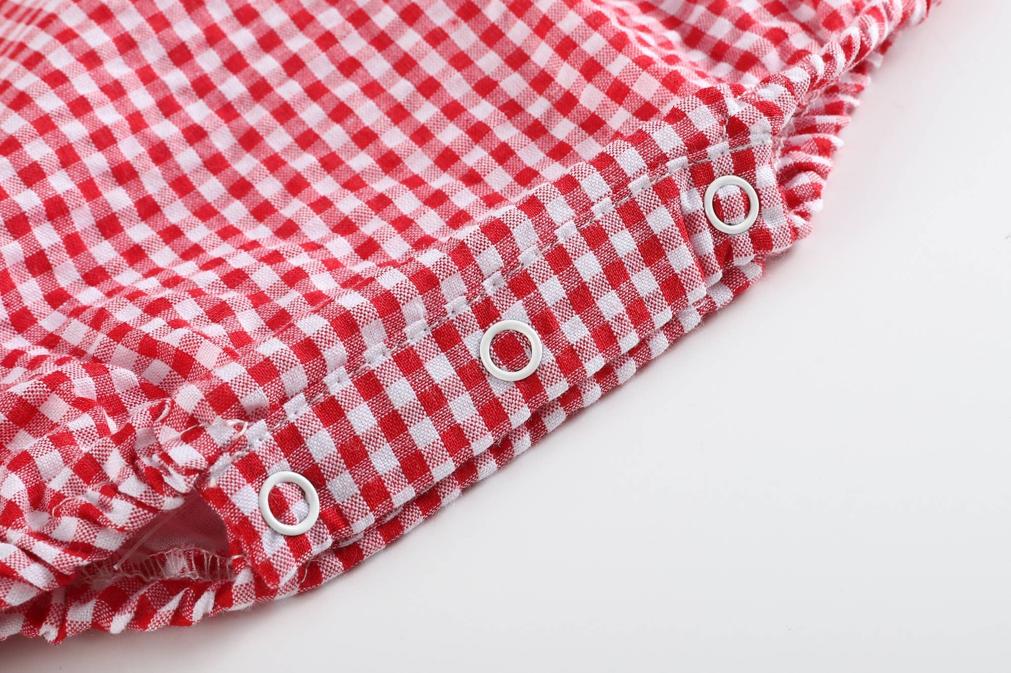 Classic Red Seersucker Baby Bubble Romper: 2T