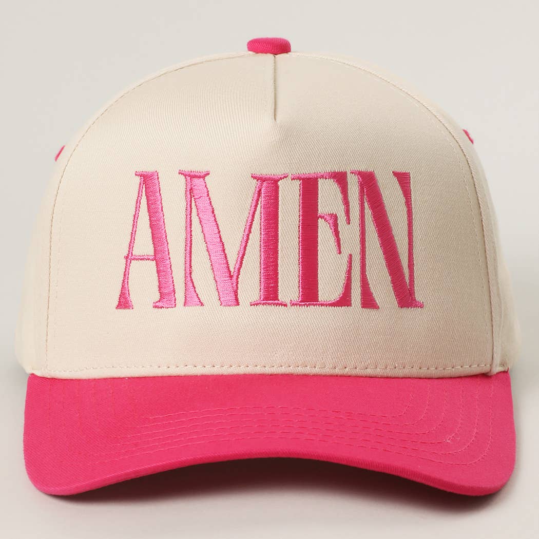 Hot Pink Amen Hat