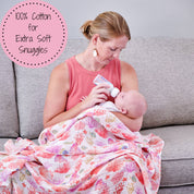 Under The Sea Beautiful Coral Baby Swaddle Blanket