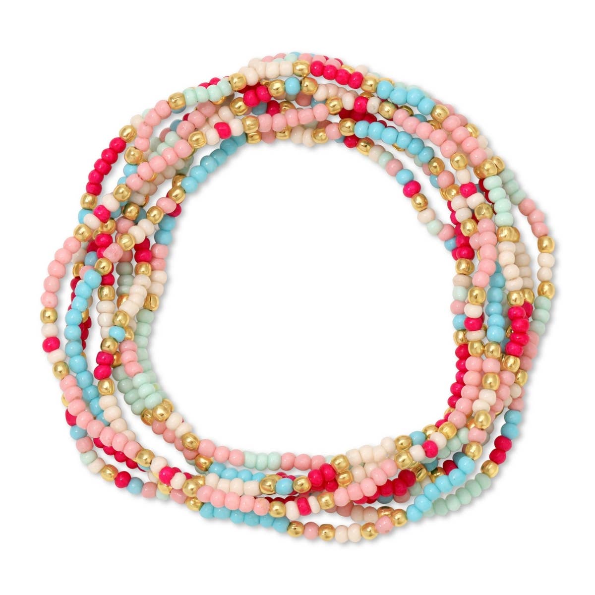 Assorted 2mm Stretch Seed Bead Bracelets