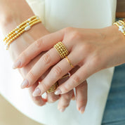Gold Statement Adjustable Ring