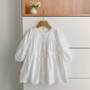 White Embroidered Baby Dress & Romper