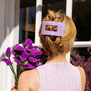 Flat Rectangle Hair Clip | Large | Lavender Mist