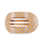 Flat Round Hair Clip | Large | Sunny Days Ahead — rounded oval shape and bendable teeth for a secure yet gentle hold