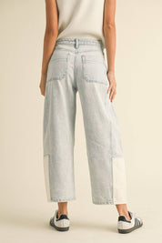 Patch Barrel Denim Pants