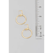 Circle Cutout Drop Earrings