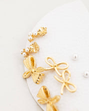 Bow Variety and Pearl Earring Set of 5