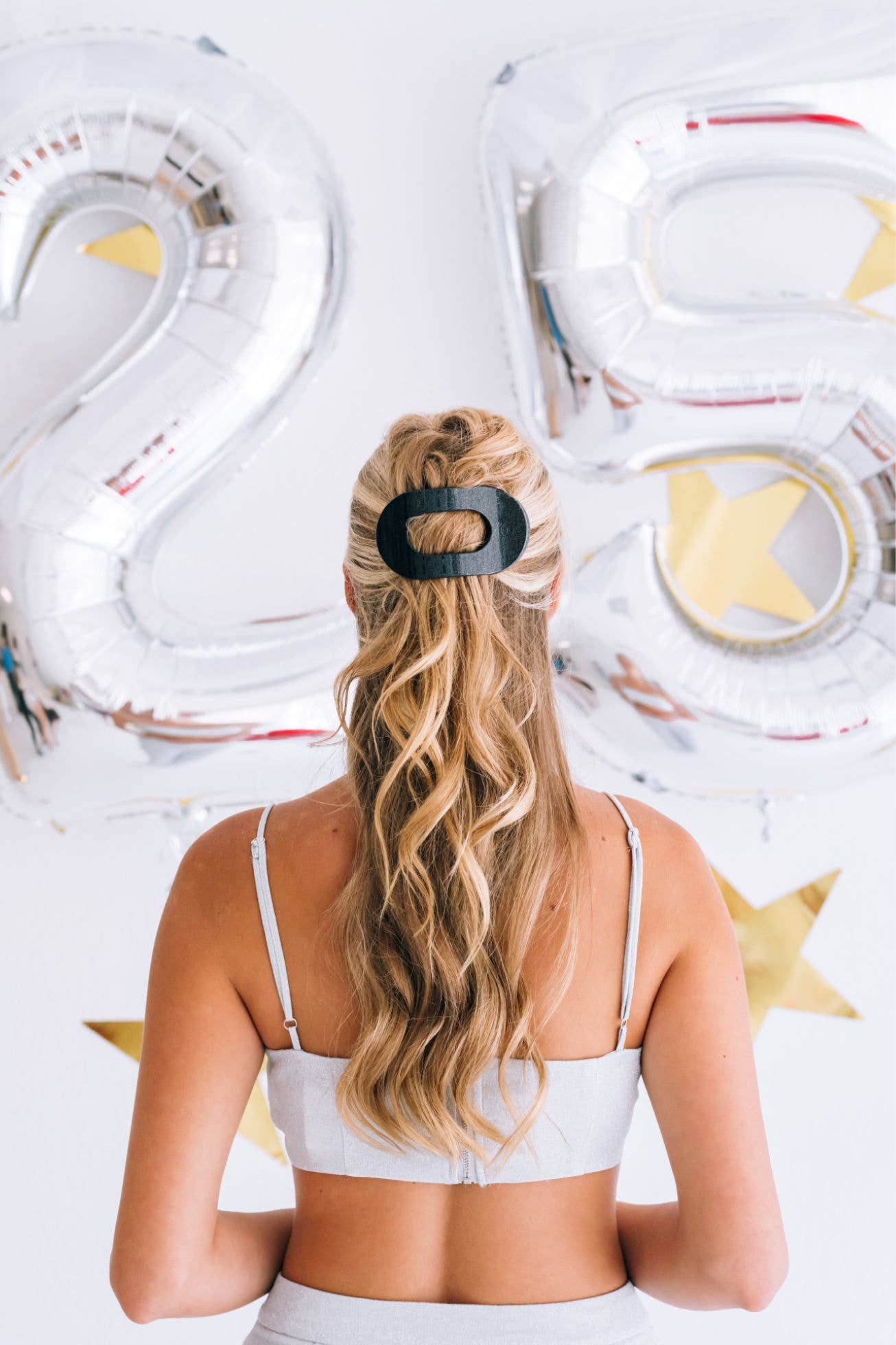 Flat Round Hair Clip | Large | Midnight Magic showing lightweight, durable, and nearly unbreakable
