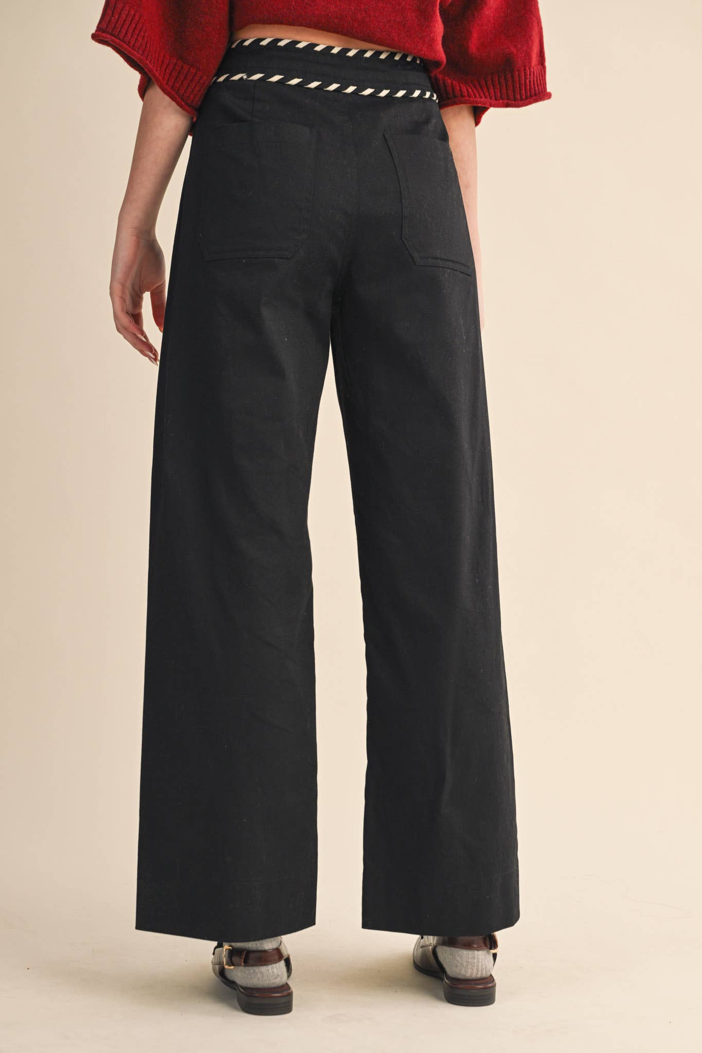 Black High Waist Wide Leg Pants