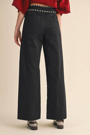 Black High Waist Wide Leg Pants