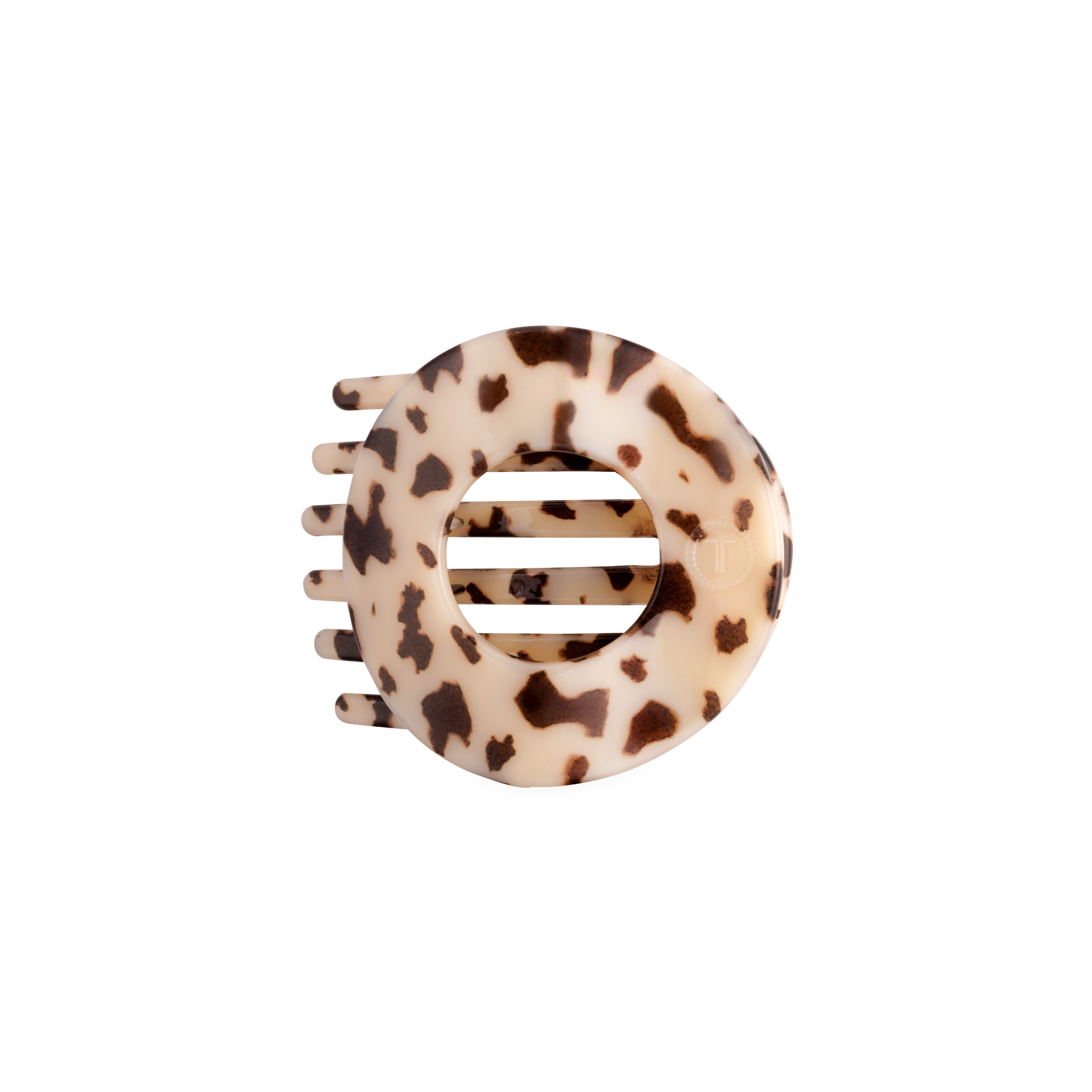 Flat Circle Hair Clip | Medium | Blonde Tortoise