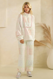 Floral Quilted Quarter Zip