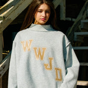 WWJD Mock-Neck Sweatshirt
