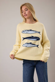 Yellow Sardines Sweater