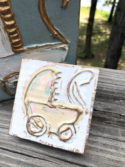 Baby Carriage Handmade Block