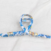 VINTAGE TOILE PATTERN PORCELAIN HAIR CLAW CLIPS | 40H914: OVAL