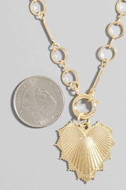 Intricate Heart Pendant Chain Necklace