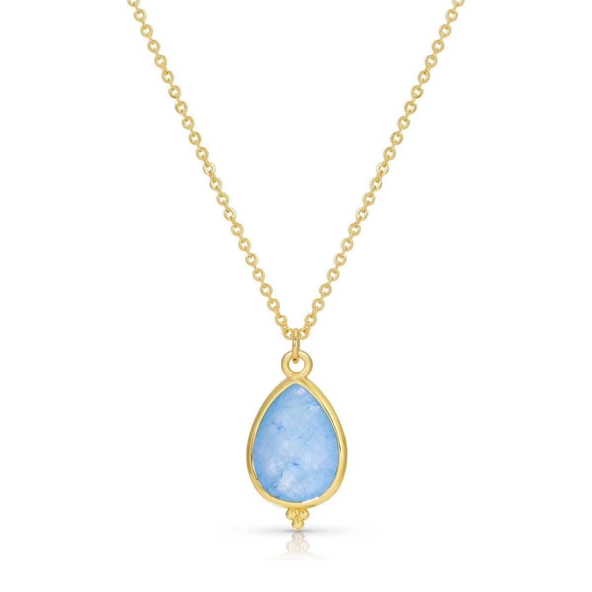 Teardrop Stone Pendant Necklace