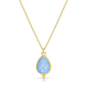 Teardrop Stone Pendant Necklace