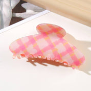 Large Checker Hair Claw Clips