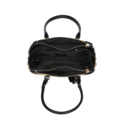 Brown Cow Print Multi Zip Shoulder Bag