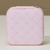 Bow Monogram Print Jewelry Box -Travel Size: Pink / One / 5AC78043