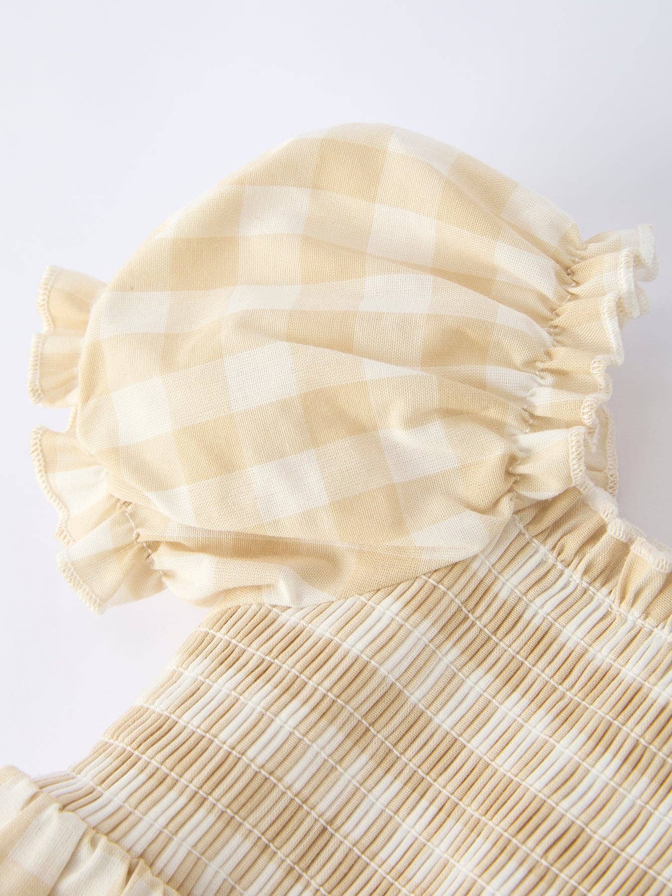 Yellow Plaid Girl Romper