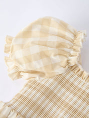 Yellow Plaid Girl Romper