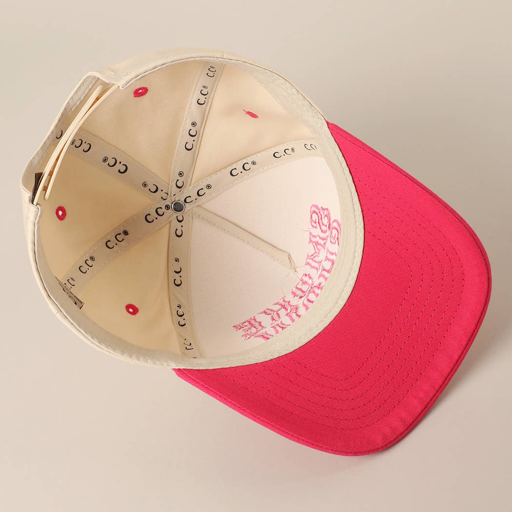 SMOKE SHOW Baseball Cap/ Hot Pink