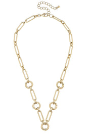 Lilah Multi-Charm Collector Necklace Base in Shiny Gold — lilah multi-charm collector necklace base in shiny gold and