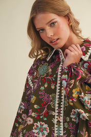 Exclusive Print Blanket Mini Dress