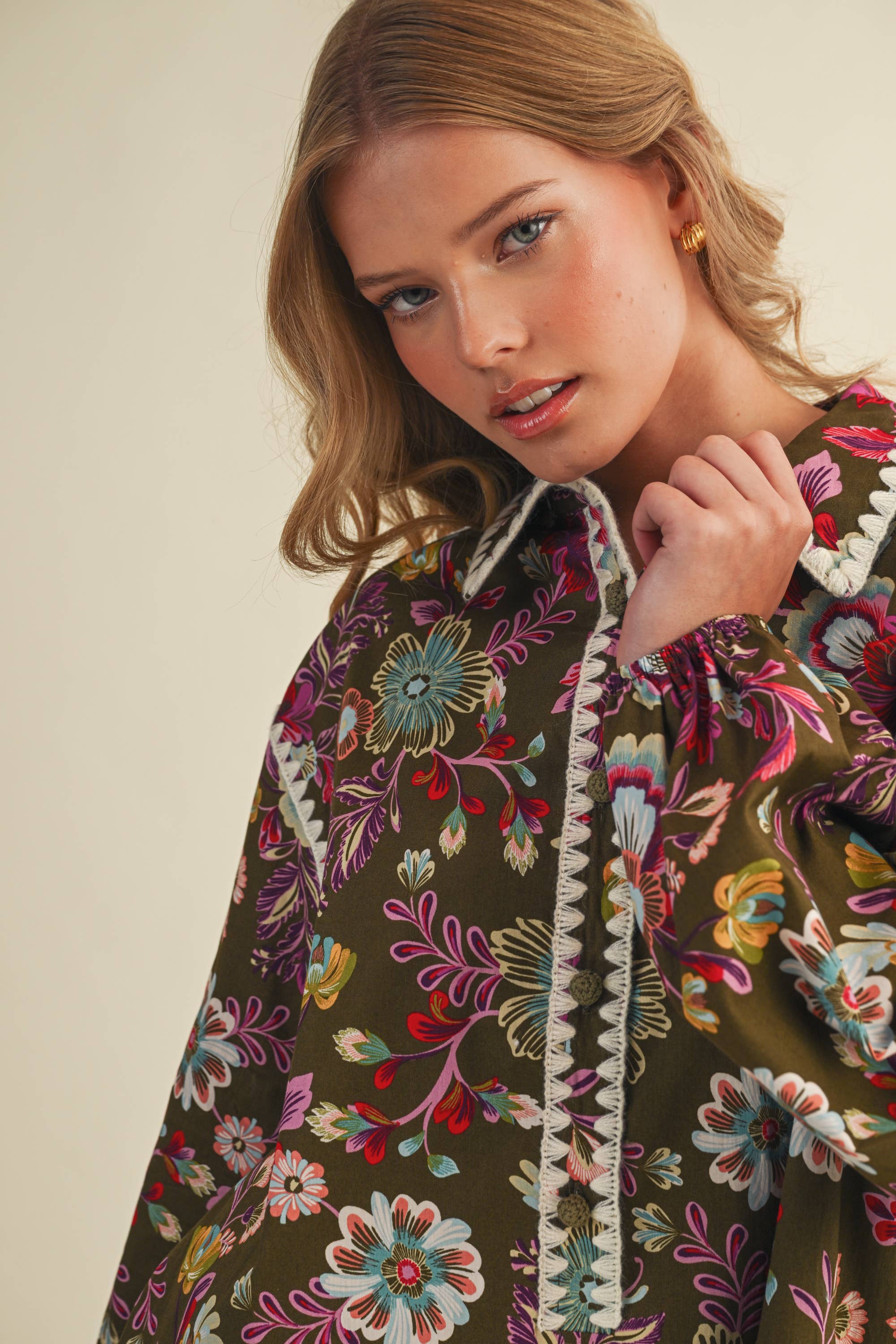 Exclusive Print Blanket Mini Dress