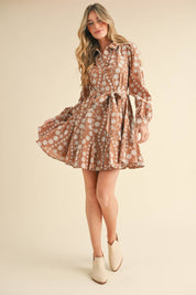 Floral Embrodiered Mini Dress