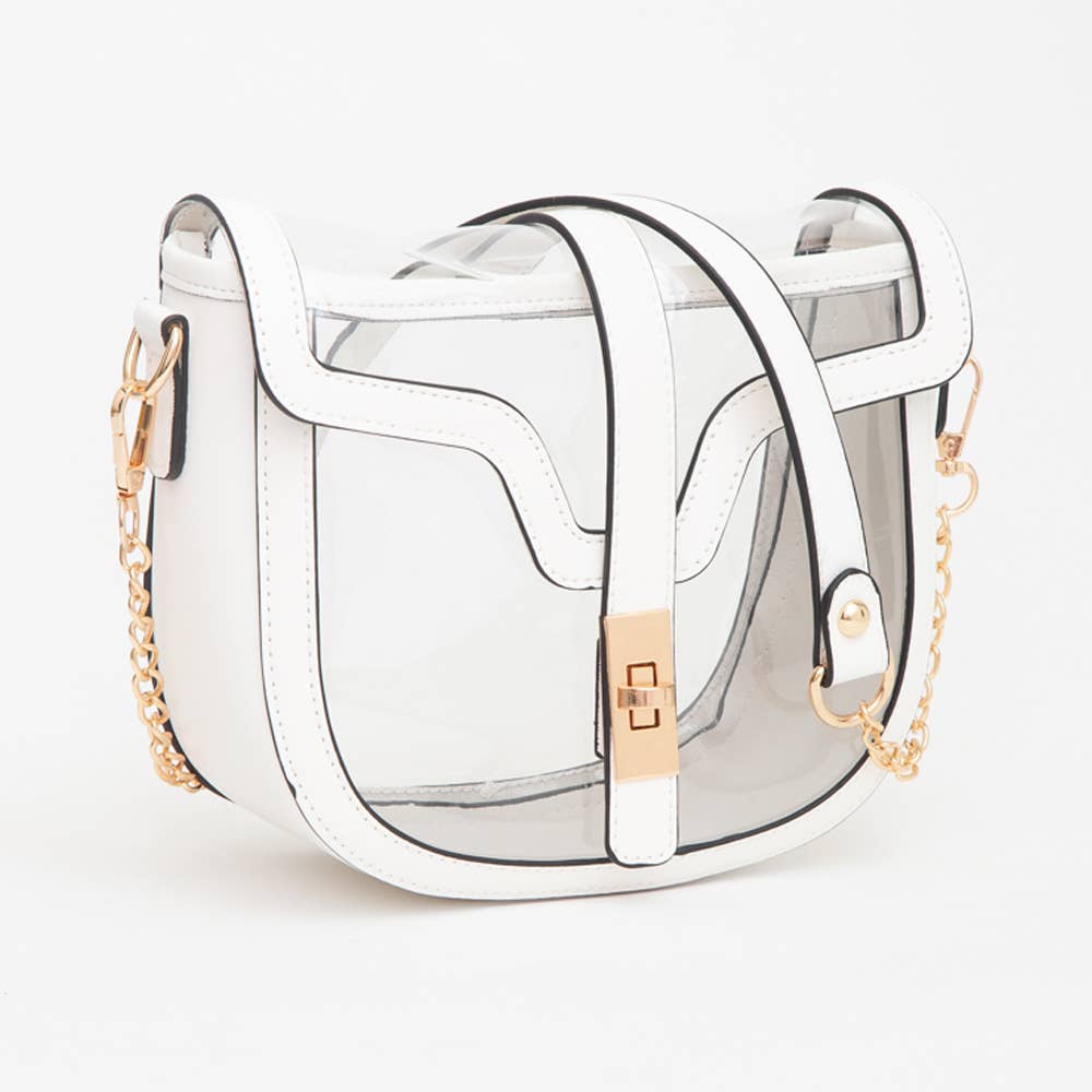Clear Transparent Saddle Bag
: Gold