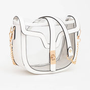 Clear Transparent Saddle Bag
: Gold