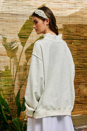 Patchwork Embroidered Jesus Sweatshirt