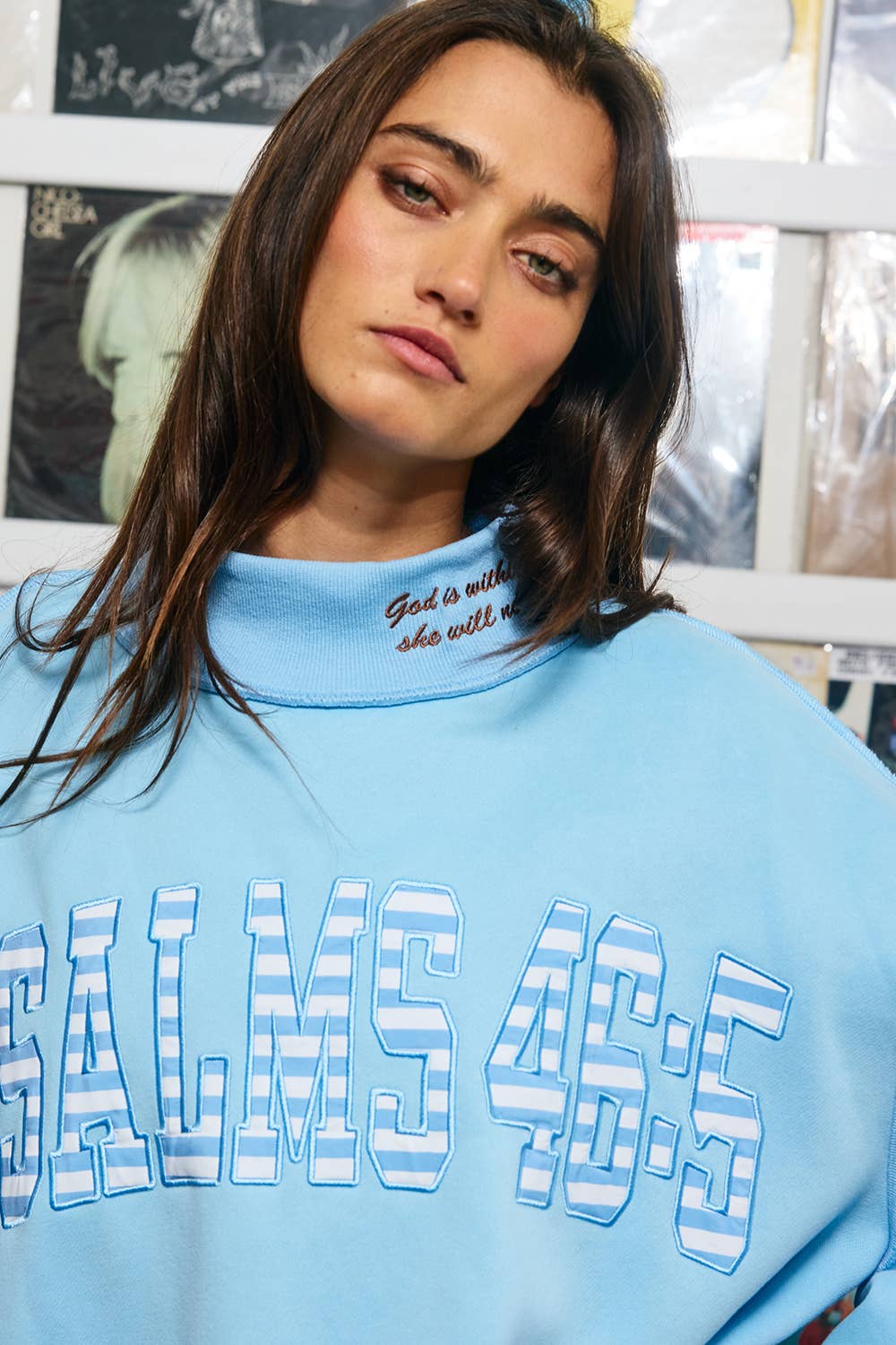 PSALMS 46:5 Double Embroidered MockNeck