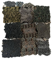 Block Print Vel Mughal Flower Pillow