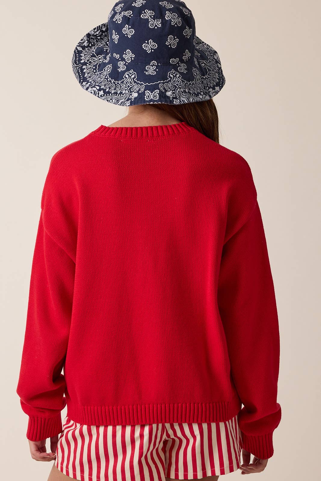 Red Fish Sweater