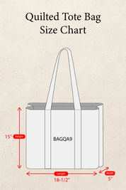 Cream Quilted Floral Tote Bag