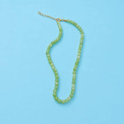 Natural Solid Color Bead Necklace