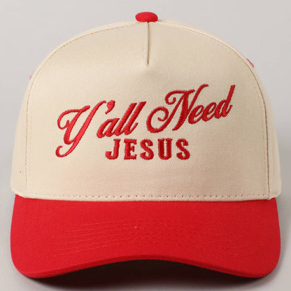 Y'all Need Jesus Embroidered Trucker Hat