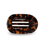 Tortoise Small Round Flat Hair Clip