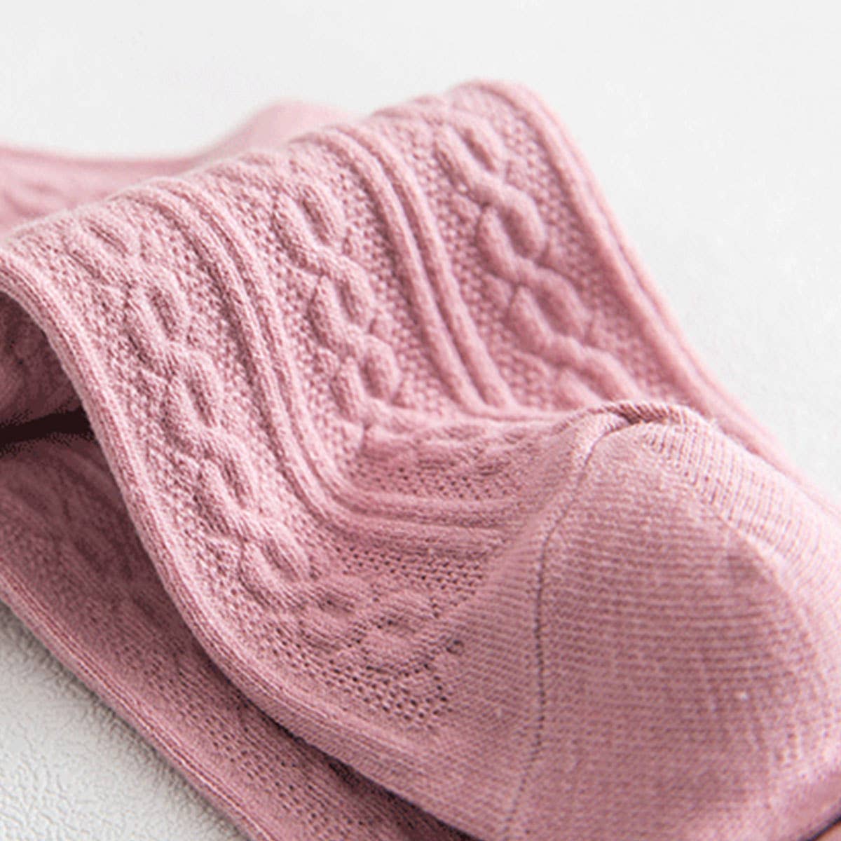 Pink College Style Crew Socks showing color: pink
