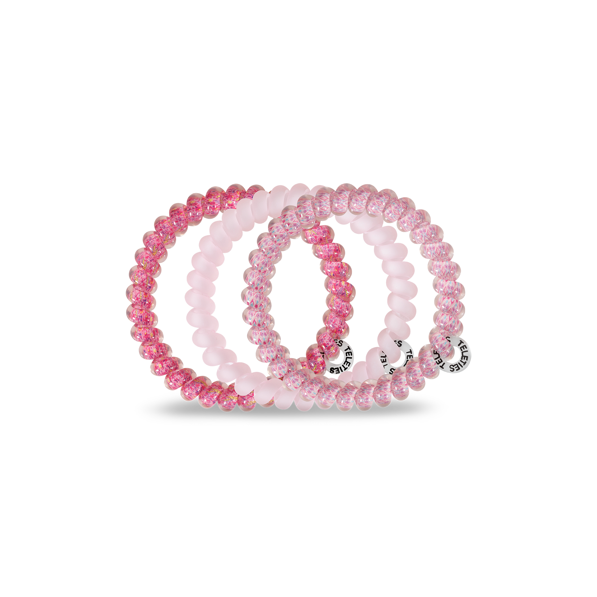 Spiral Hair Coils | Small | Made Me Blush showing strong grip, no rip spiral hair tie